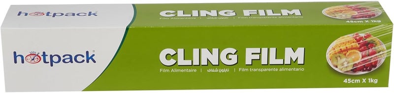 Hotpack Cling Film - 103 Meter Long, 45cm Wide Transparent Food Wrap Film - Image 2